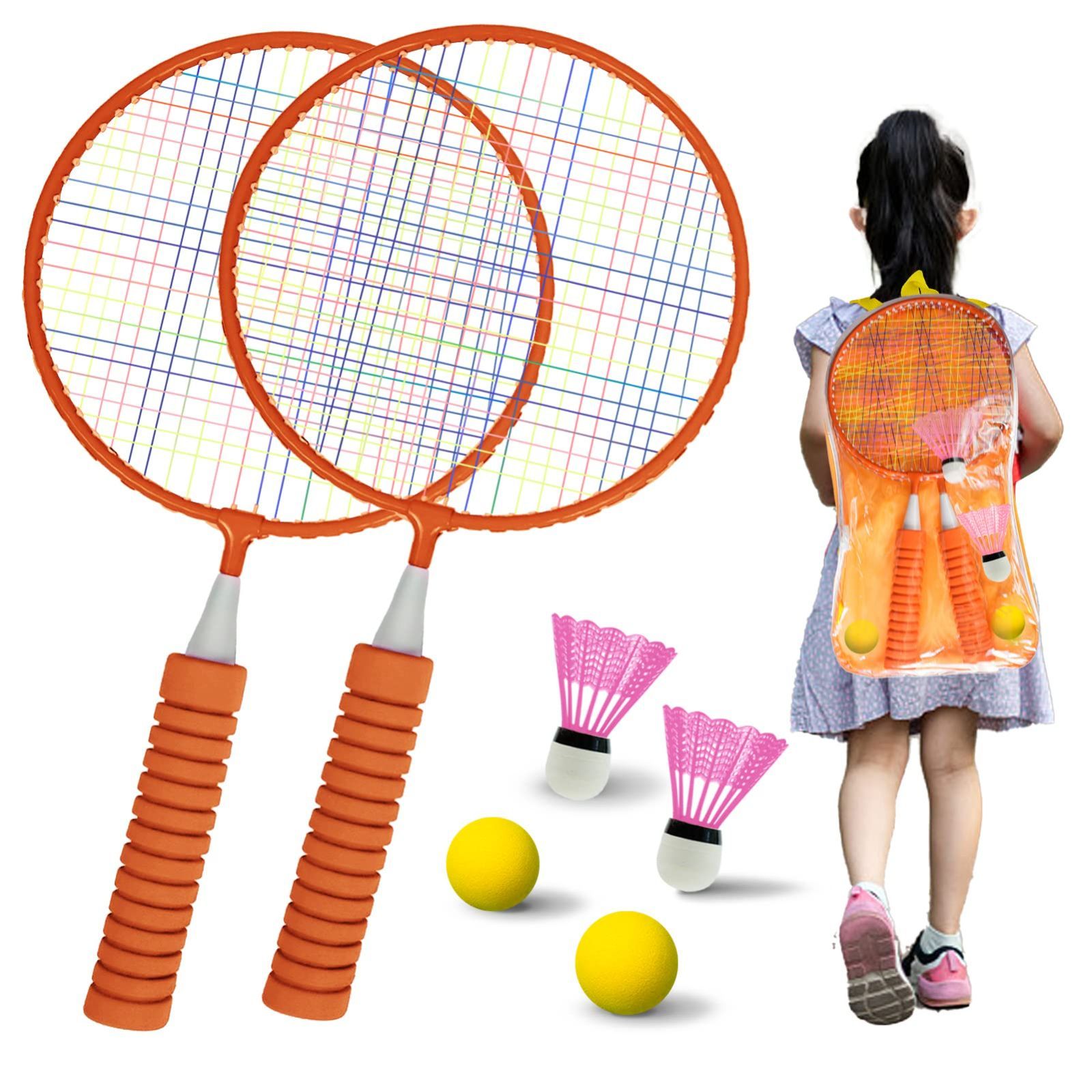 【在庫セール】Roseddy バドミントンラケット 子供用 軽量 テニス 親子セット アウトドア スポーツ 幼児向け