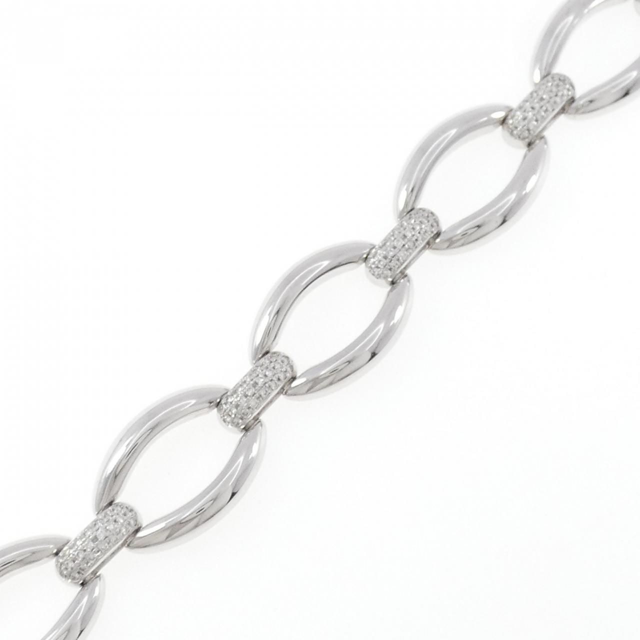 K18WG ダイヤモンド ブレスレット 0.60CT - メルカリ