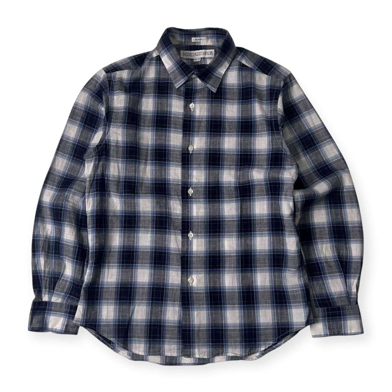USA製 INDIVIDUALIZED SHIRTS オンブレチェックシャツ