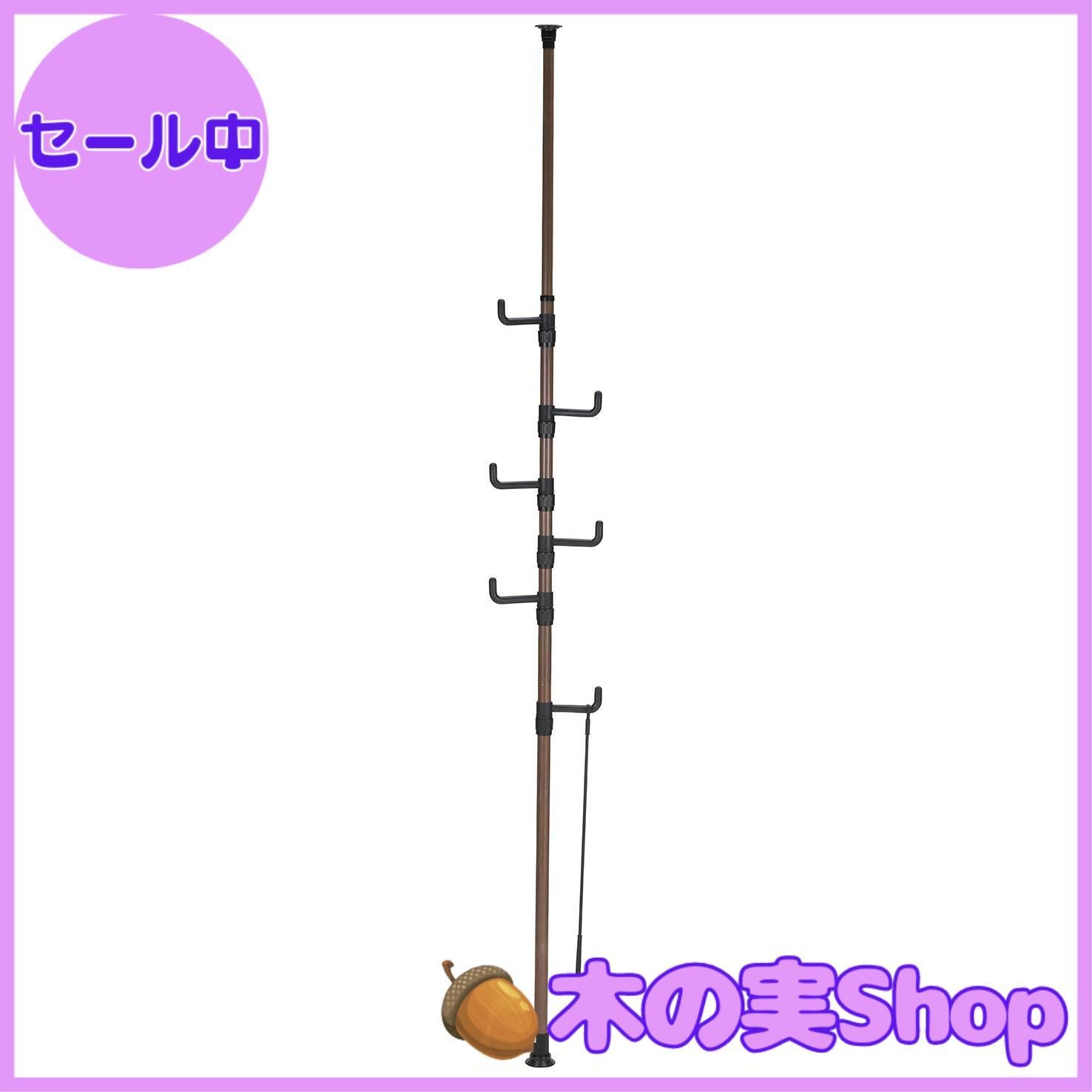 【大安売り】武田コーポレーション 【衣類収納・つっぱり・ハンガーラック】 ブラック 33×33×220~280 突っ張りデザインポールハンガー C0-TDPH33BK