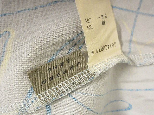 ヨーガンレール JURGEN LEHL フラー チュニック グレー 白灰 2024SS カットソー プリント コットン ラミー トップス レディース ヨーガンレール JURGEN LEHL フラー チュニック グレー 白灰