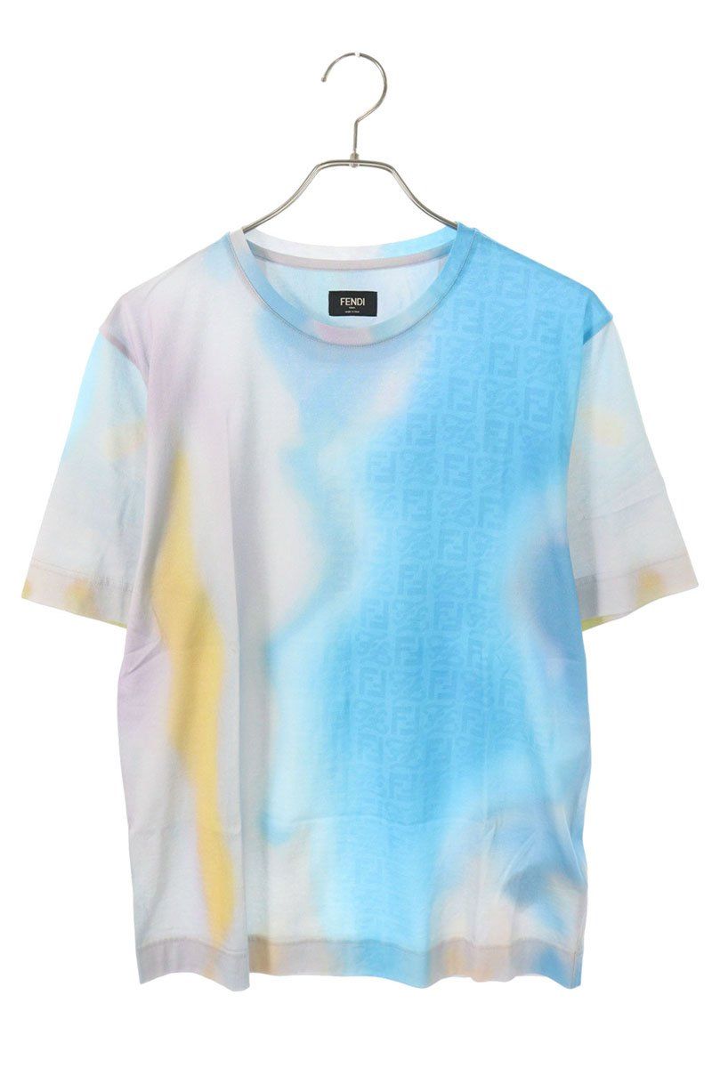 フェンディ 22SS FY0936 AIFZ ズッカ柄コットンTシャツ メンズ XS