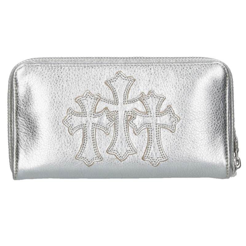 CHROME HEARTS REC F ZIP 3クロスラウンドジップレザー