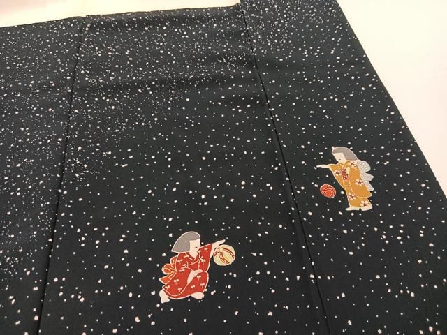 平和屋着物○上質な小紋 舞桜文 黒地 正絹 逸品 BAAU0177gt - メルカリ 