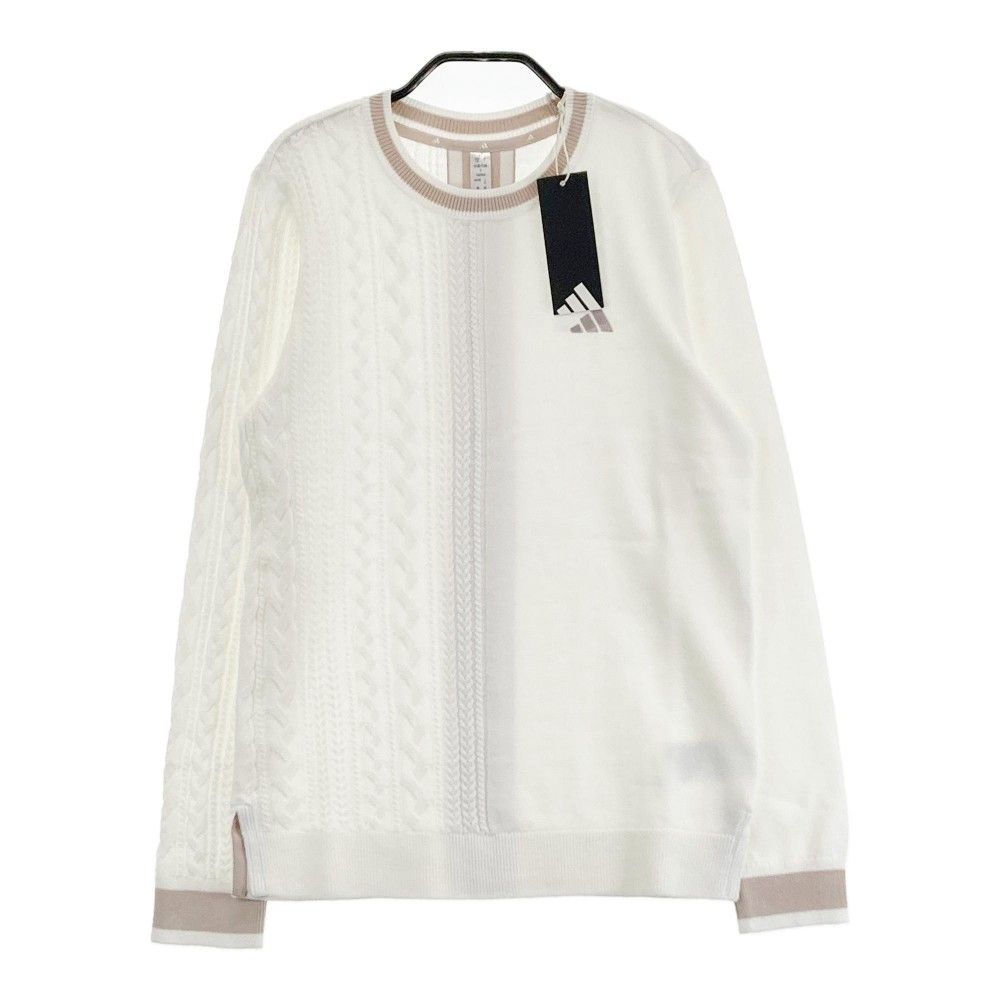 サイズ：M ADIDAS GOLF アディダスゴルフ IS4805/2024年モデル ニットセーター  ホワイト系 [240101416851] ゴルフウェア レディース ストスト サイズ：M ADIDAS GOLF アディダスゴルフ IS4805/2024年モデル
