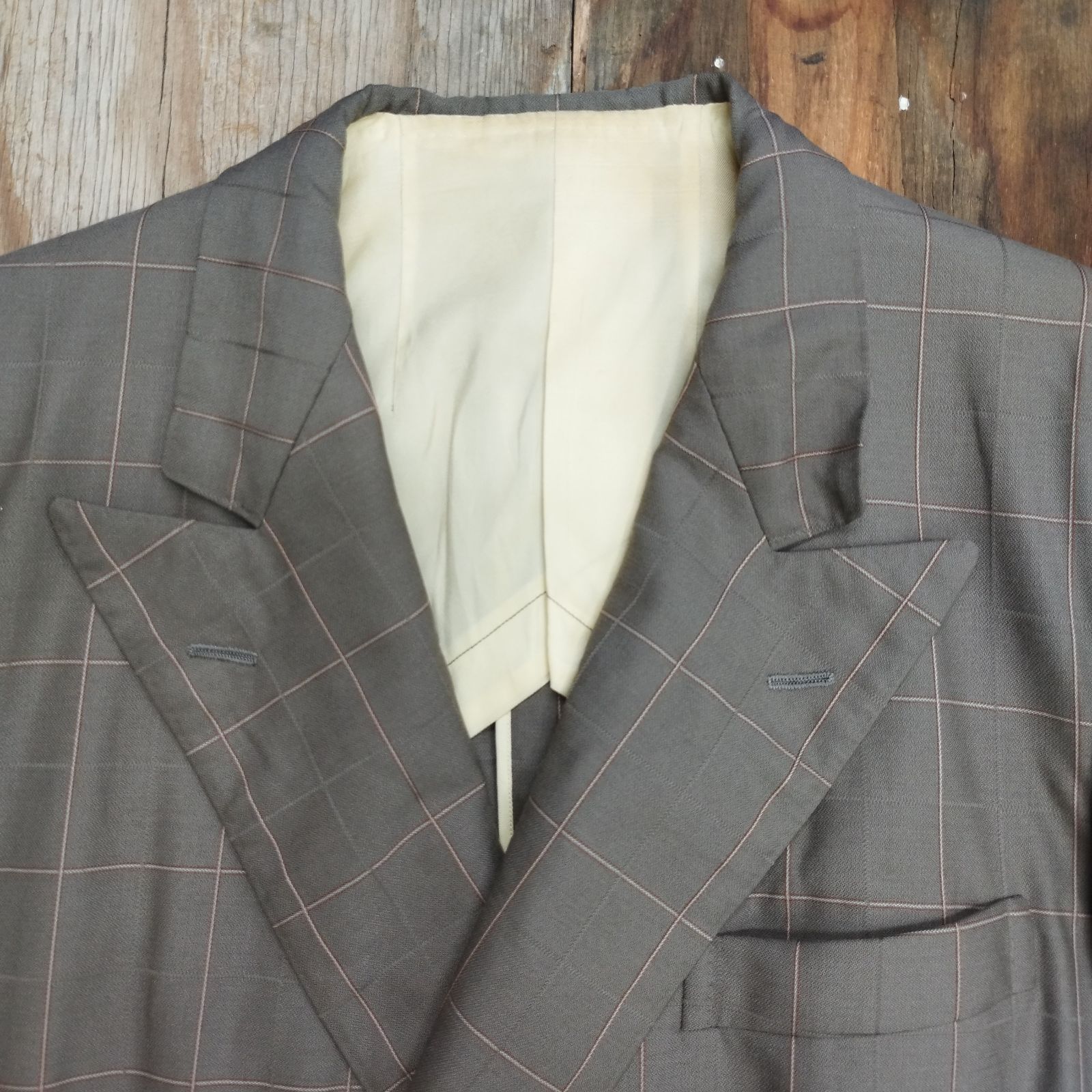 【極美品】80s 90s vintage ダブルブレスト　レトロスーツレアカラー レディース 古着 80s USA製 Christian Dior ダブルブレスト