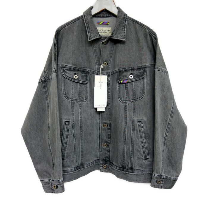 FARAH×is-ness ファーラー イズネス 国内正規 22SS WIDE TRUCKER JACKET デニムジャケット ワイド トラッカージャケット サイドスリット 定価46200円 BLACK 黒 L - メルカリ