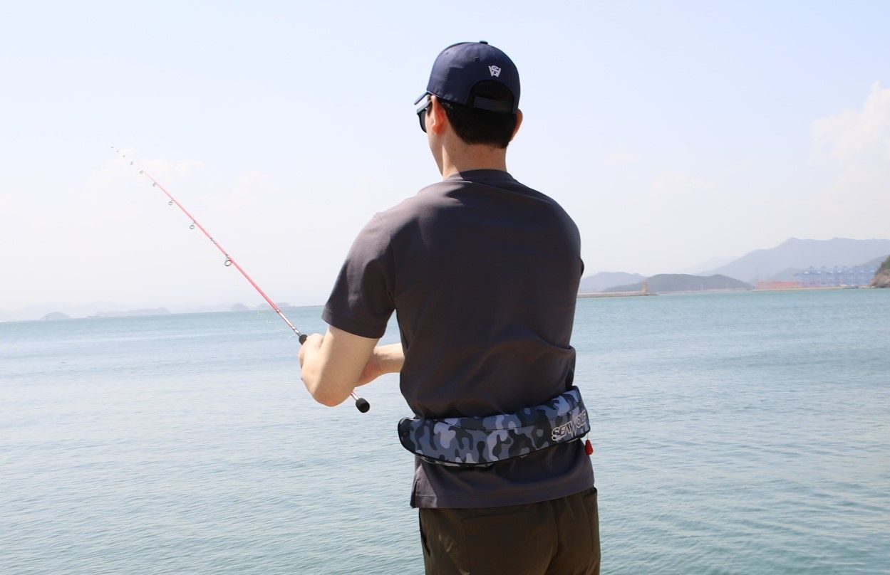  シーウルフ ライフジャケット グレーカモ 桜マーク 救命胴衣 ベルト 腰巻 タイプA その他 釣り餌
