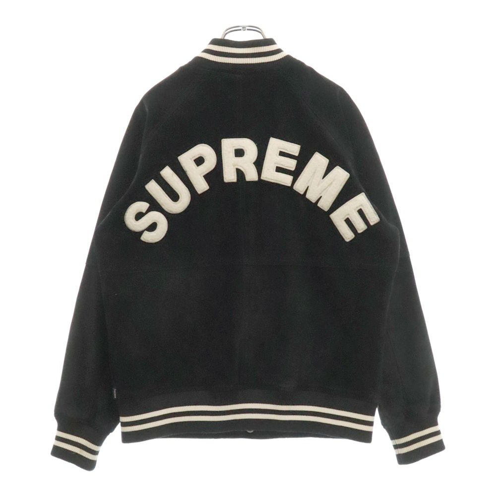 SUPREME (シュプリーム) 17SS Suede Varsity Jacket スウェード ヴァーシティジャケット スタジャン ブラック