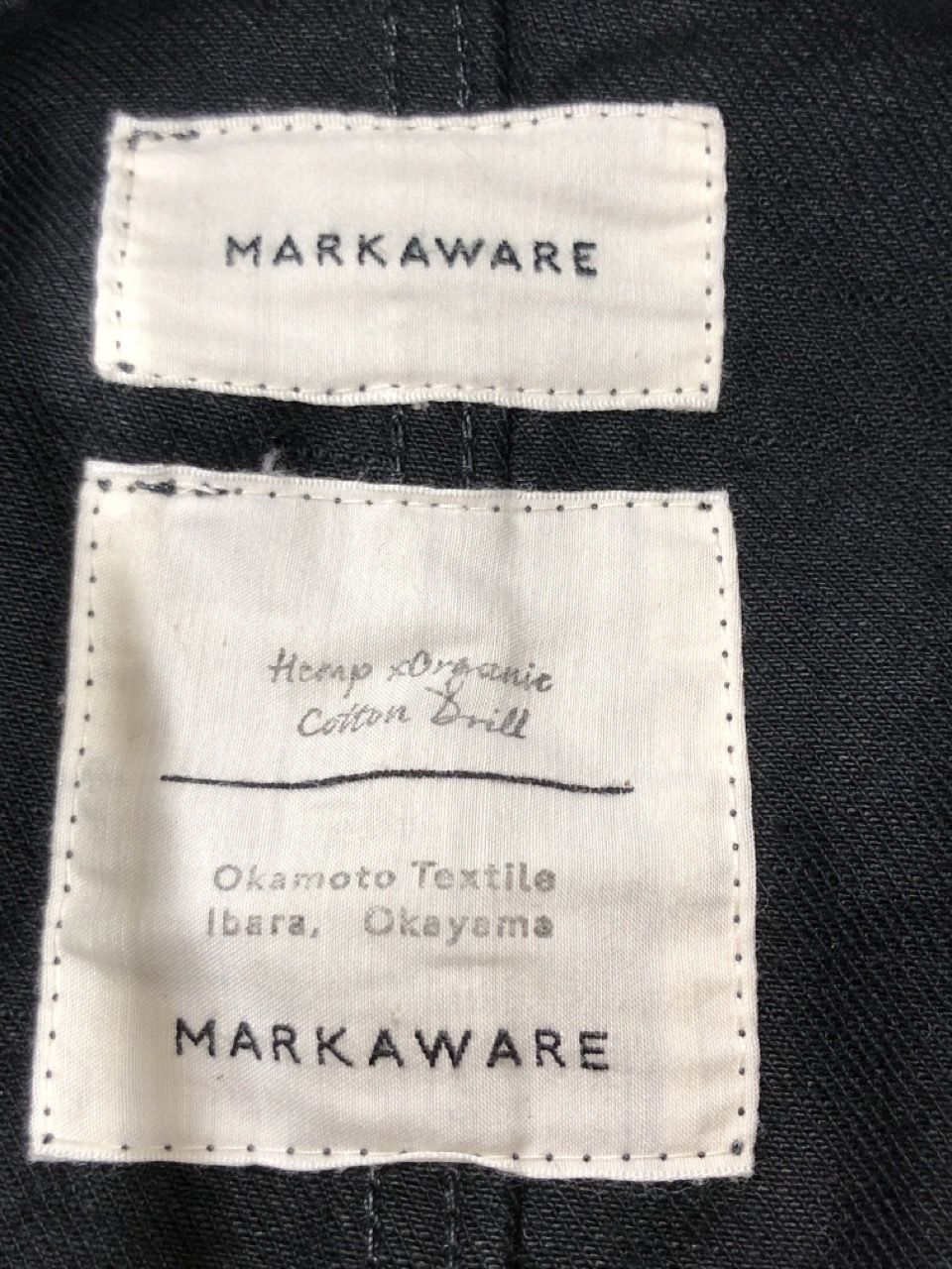 markaware 22AW CARPENTER COAT ヘンプ混カバーオール 2 ブラック