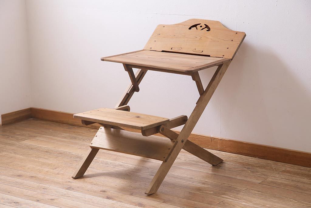 極美品✨豊橋木工 アップライトチェア ベビーシート チョコレート 合皮