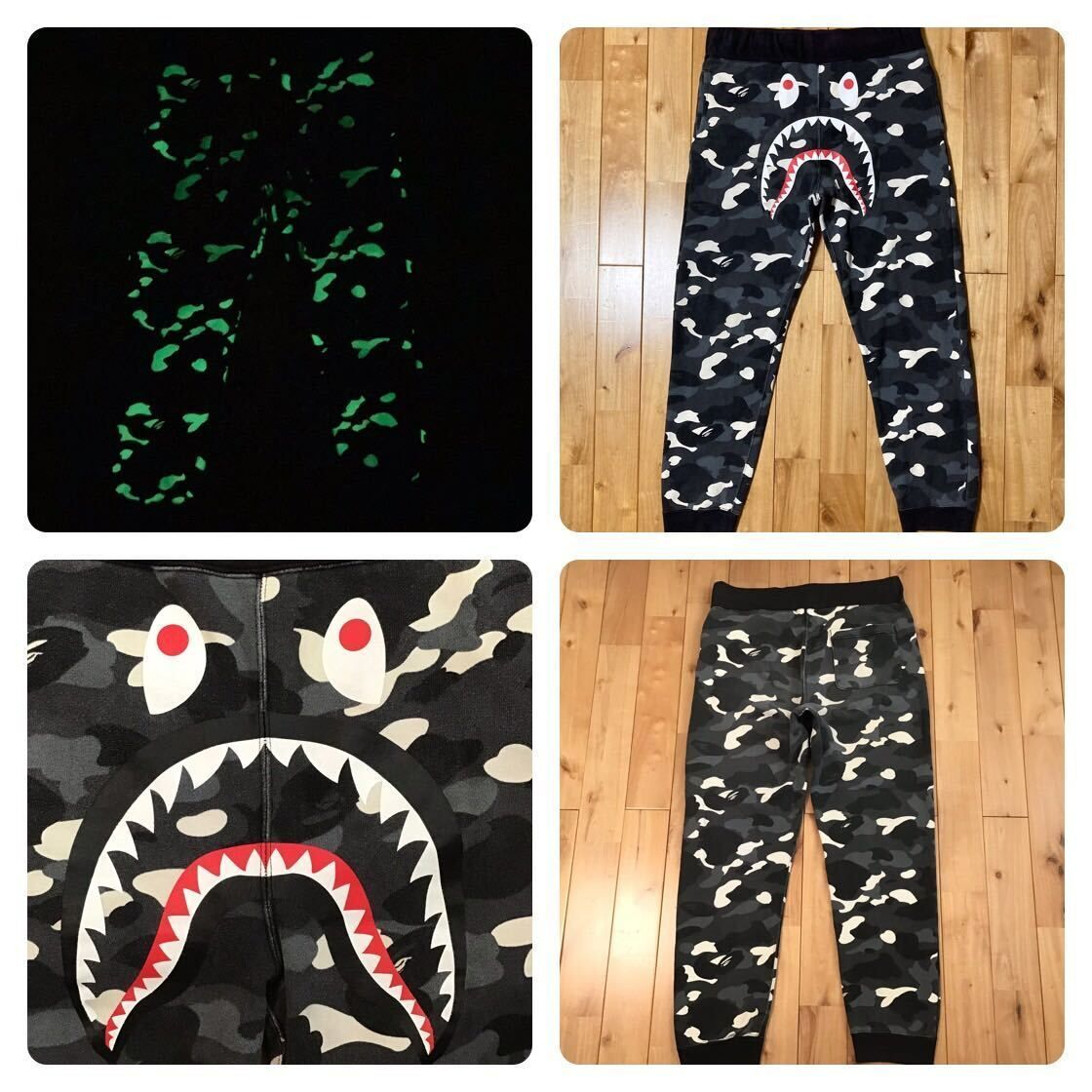 ★蓄光★ XL City camo シャーク スウェットパンツ a bathing ape shark sweat pants BAPE エイプ  ベイプ アベイシングエイプ 迷彩