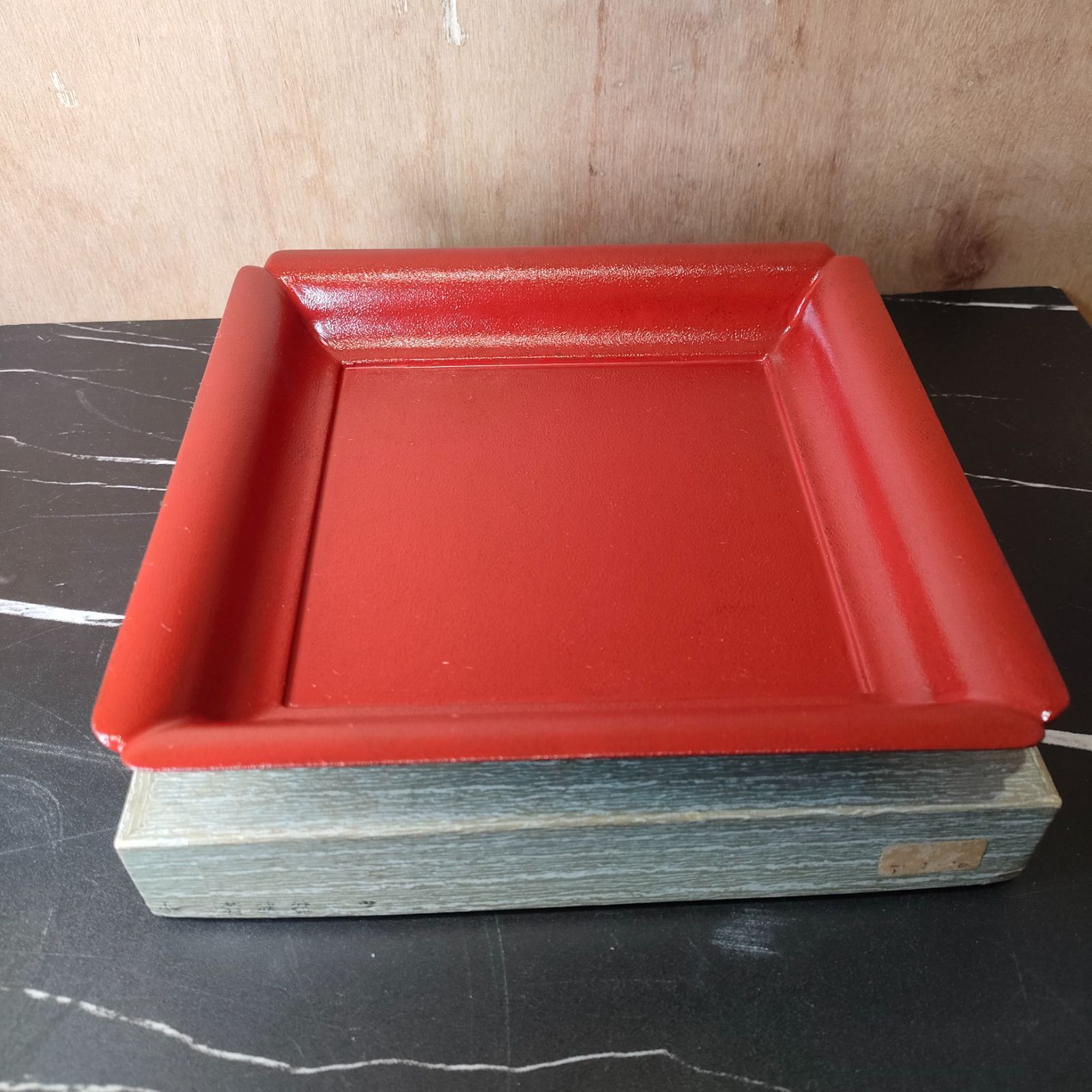 茶道具　四方盆　若狭盆　菓子器 16-2【美品】若狭盆 菓子盆 茶道具 四方盆 茶道 漆器 お盆