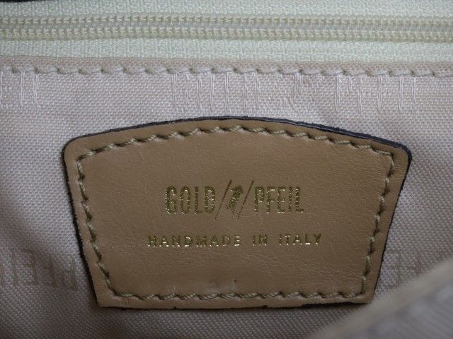 2403-85 ゴールドファイル ハンドバッグ GOLD PFEIL レザー製 キャメル 