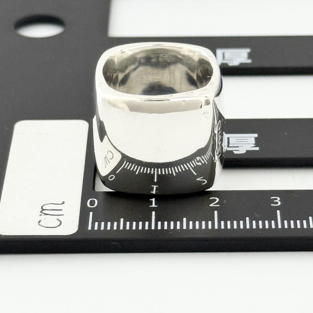 13号】シャネル ヴィンテージ ワイド スクエア リング シルバー 925