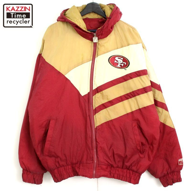 90s NFL vintage LOGO7 サンフランシスコ・49ers ジップアップ 中綿 ナイロンジャケット メンズ 表記Lサイズ - メルカリ