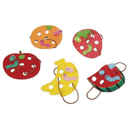 布製ひもとおし くだものシリーズ５種セットCC2160【コンセル】