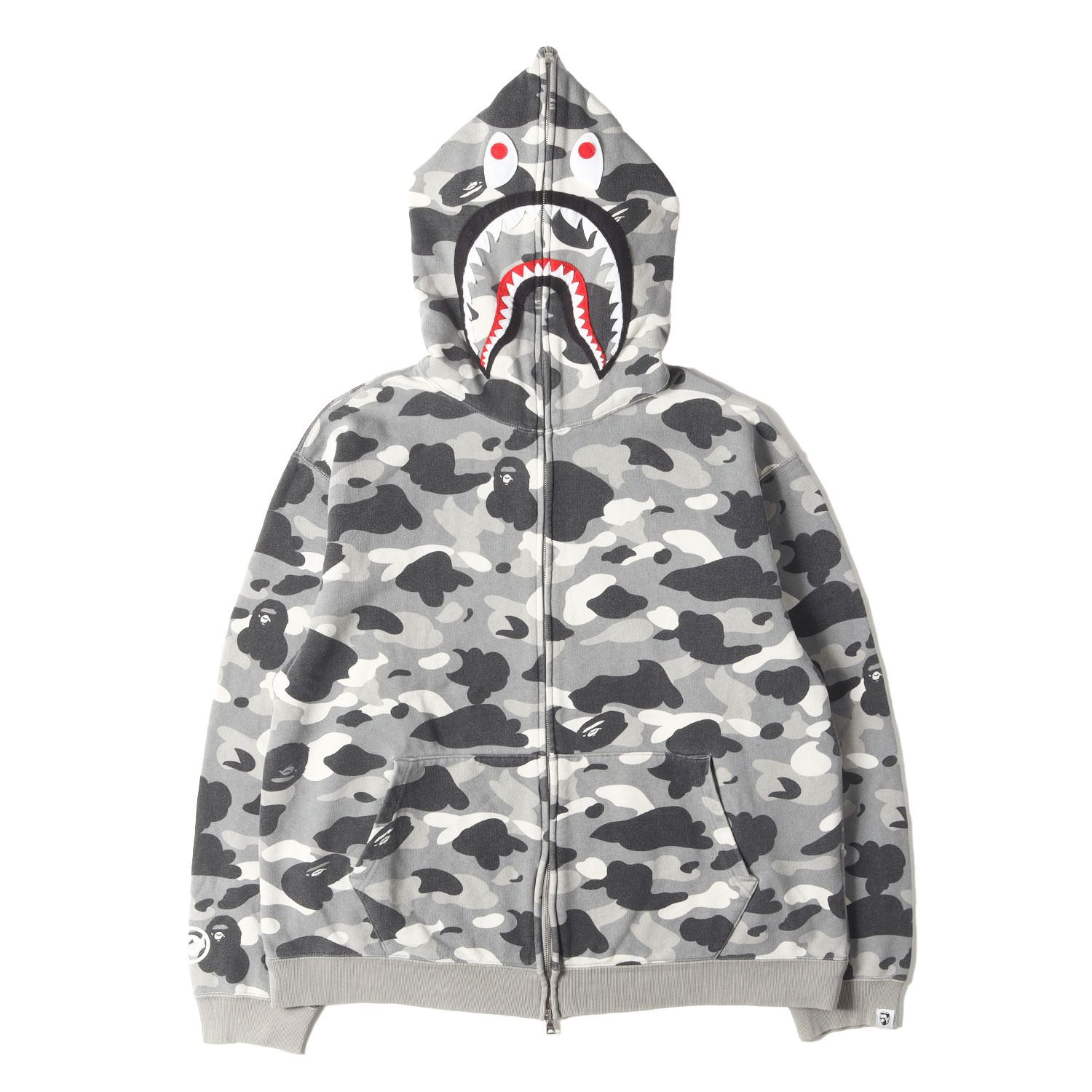 A BATHING APE ア ベイシング エイプ パーカー グレーカモ