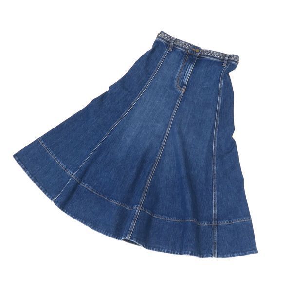 ヴァレンティノ デニムスカート 青 38 レディース - メルカリ