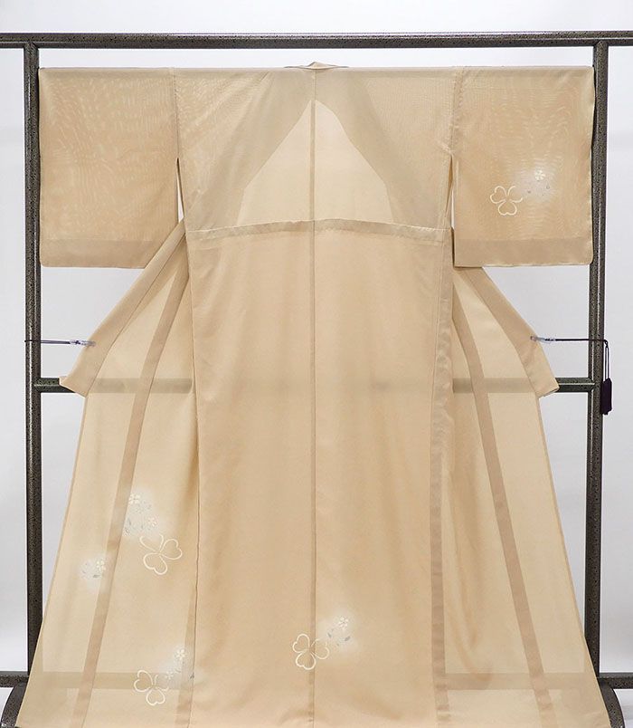 夏物 絽訪問着 未使用 正絹 花 五泉駒絽 身丈168cm 裄丈68.5cm