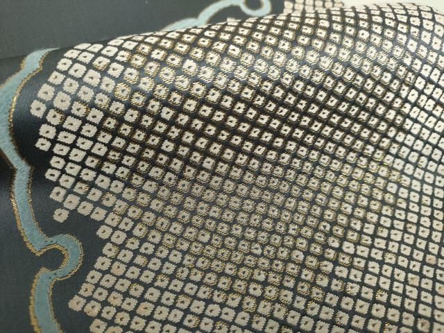 平和屋着物●六通柄袋帯　唐織　雪輪慶長文　本金箔　正絹　逸品　DAAS3220ps 平和屋着物○六通柄袋帯 唐織 雪輪慶長文 本金箔 正絹 逸品 DAAS3220ps