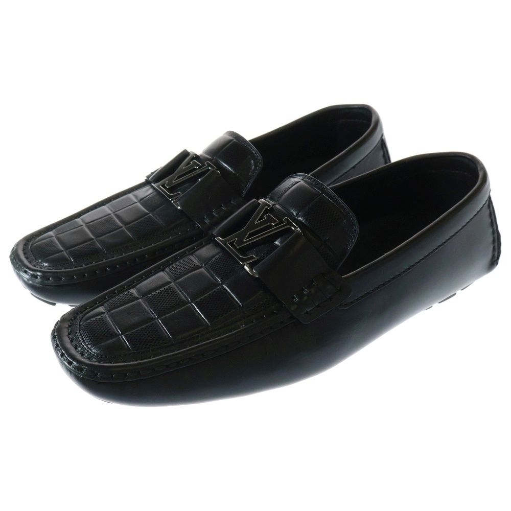 LOUIS VUITTON ルイヴィトン ダミエ モンテカルロライン ドライビングローファー ブラック