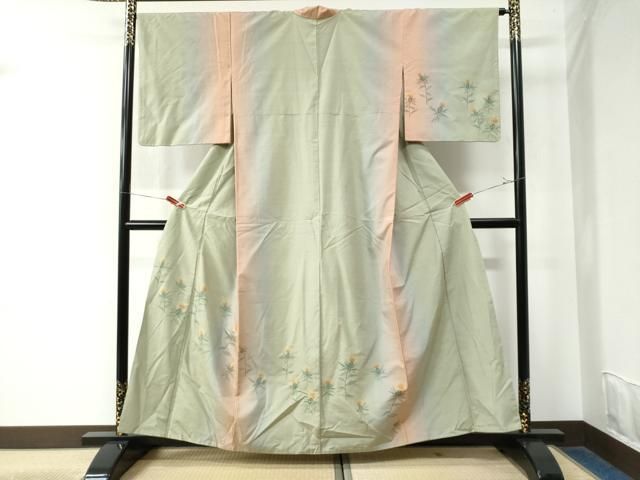 平和屋着物○訪問着 紬地 霞文 正絹 逸品 CAAS9390th