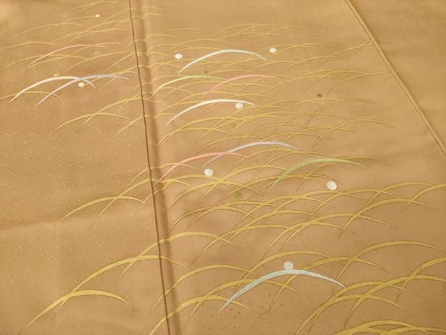 平和屋着物○人間国宝 福田喜三郎 訪問着 刺繍 陶器文 暈し染め