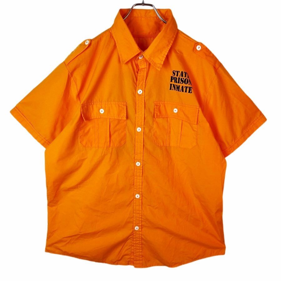 ヴィンテージvintage半袖シャツワークシャツ囚人服state prison