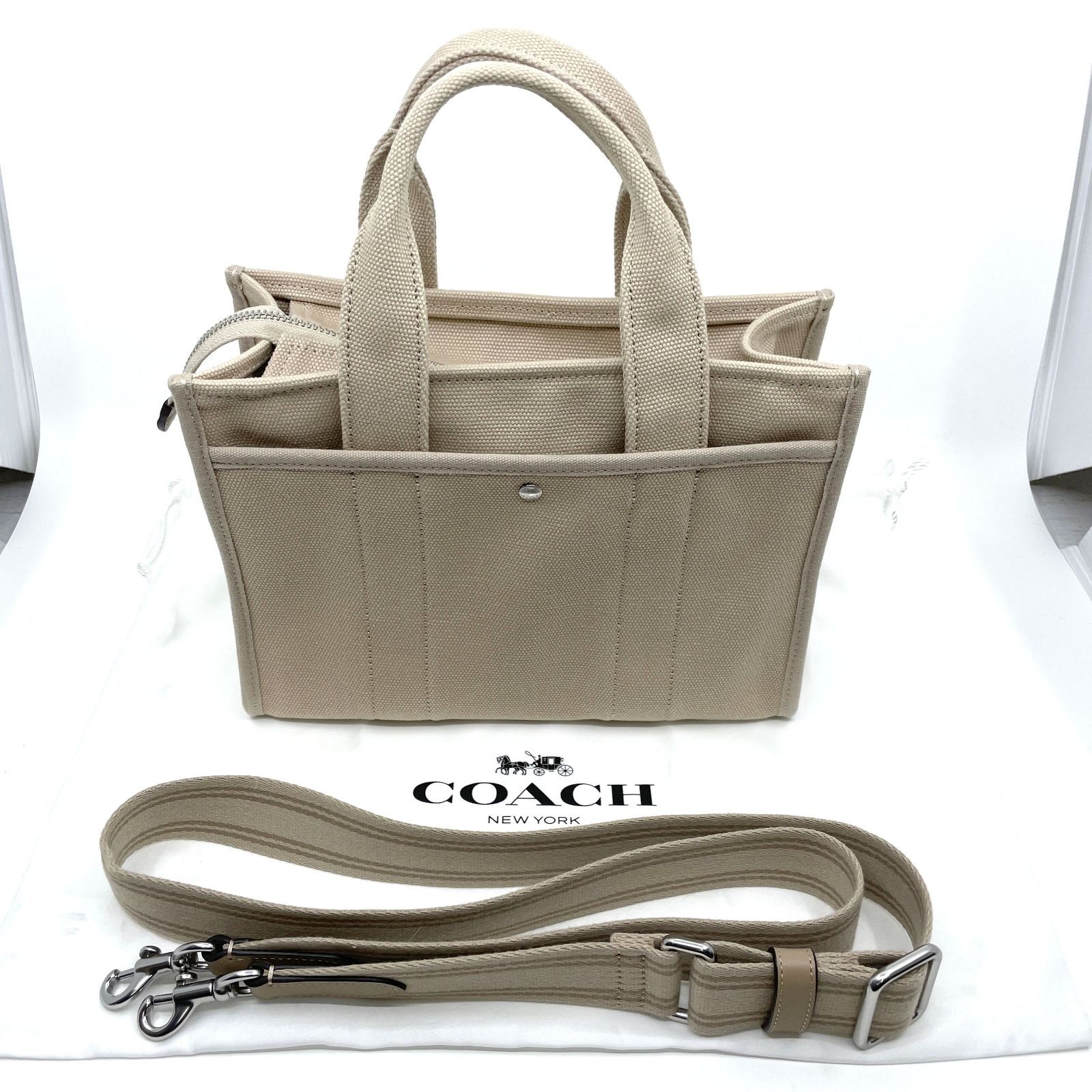極美品】COACH コーチ カーゴ デニムトート 26 2way レザー