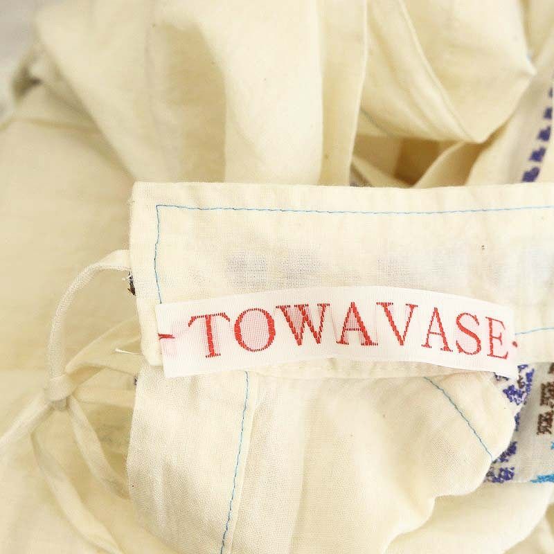 トワヴァーズ TOWAVASE 刺繍ブラウス アイボリー マルチカラー /MI  