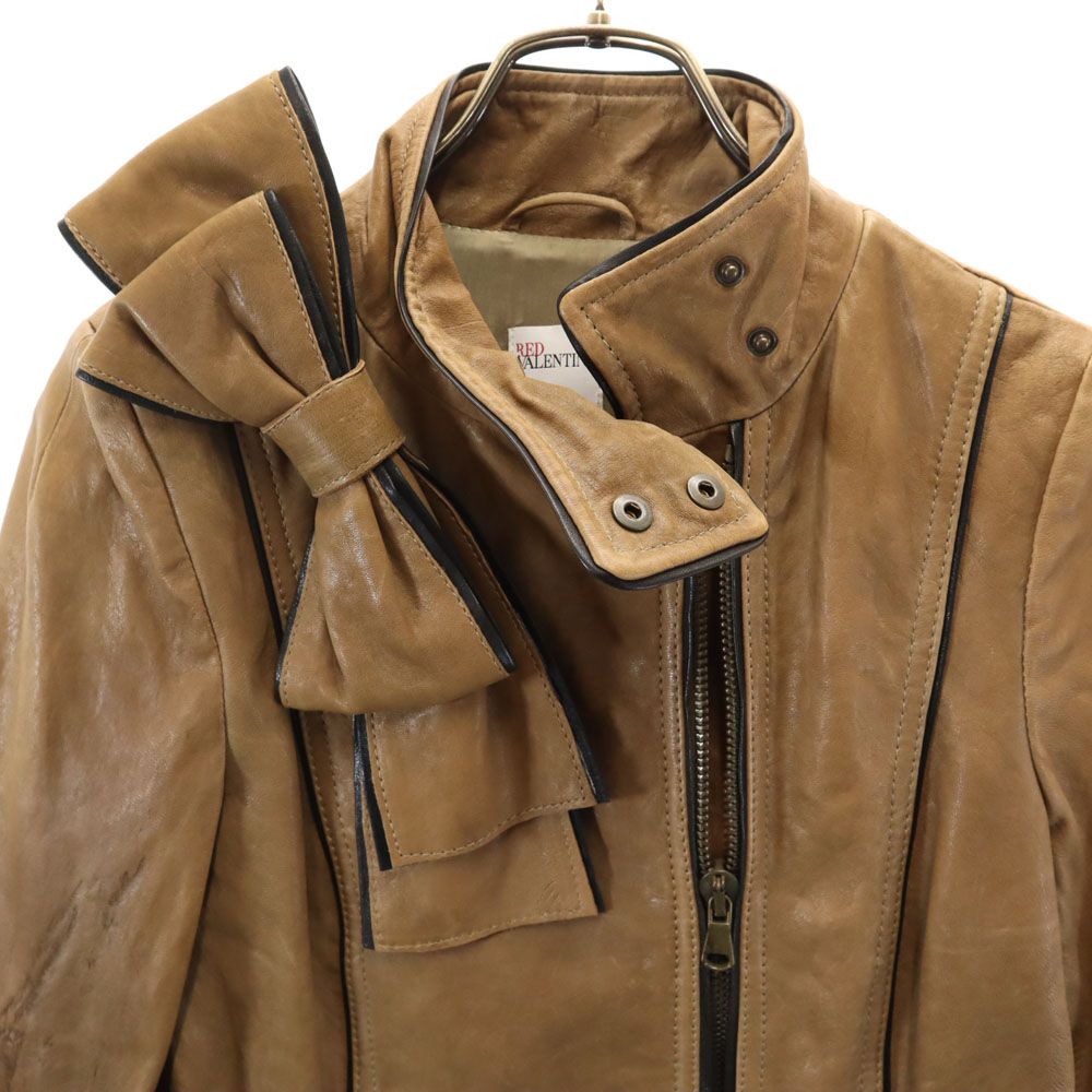 RED VALENTINO レザージャケット サイズ38 Red Valentino スターモチーフレザージャケット