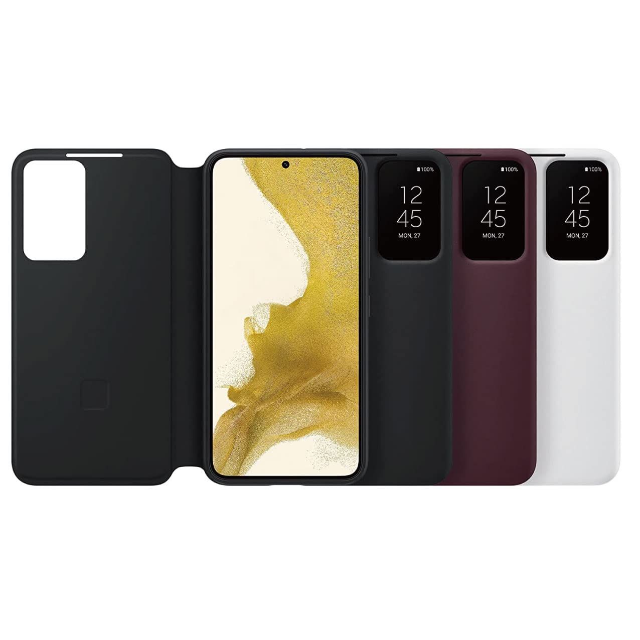 ギャラクシー Galaxy S22 5G ケース 純正 スマートクリアビュー SMART CLEAR VIEW COVER EF-ZS901 海外純正品（ブラック） [並行輸入品] [ブラック]