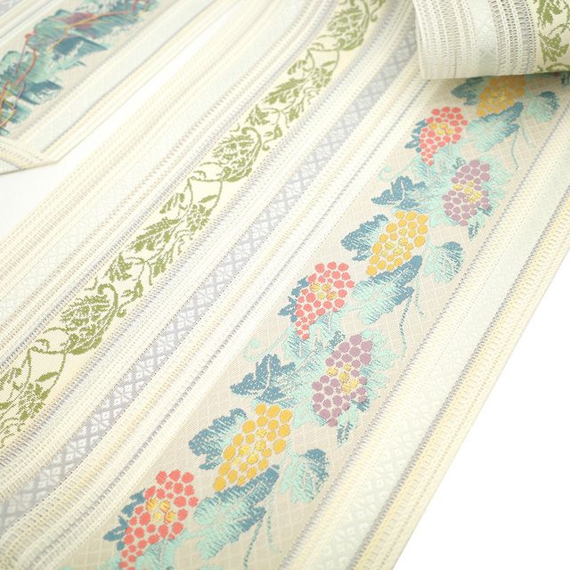 新古品】 夏物 名古屋帯 未使用 正絹 本場筑前博多織 紗 全通