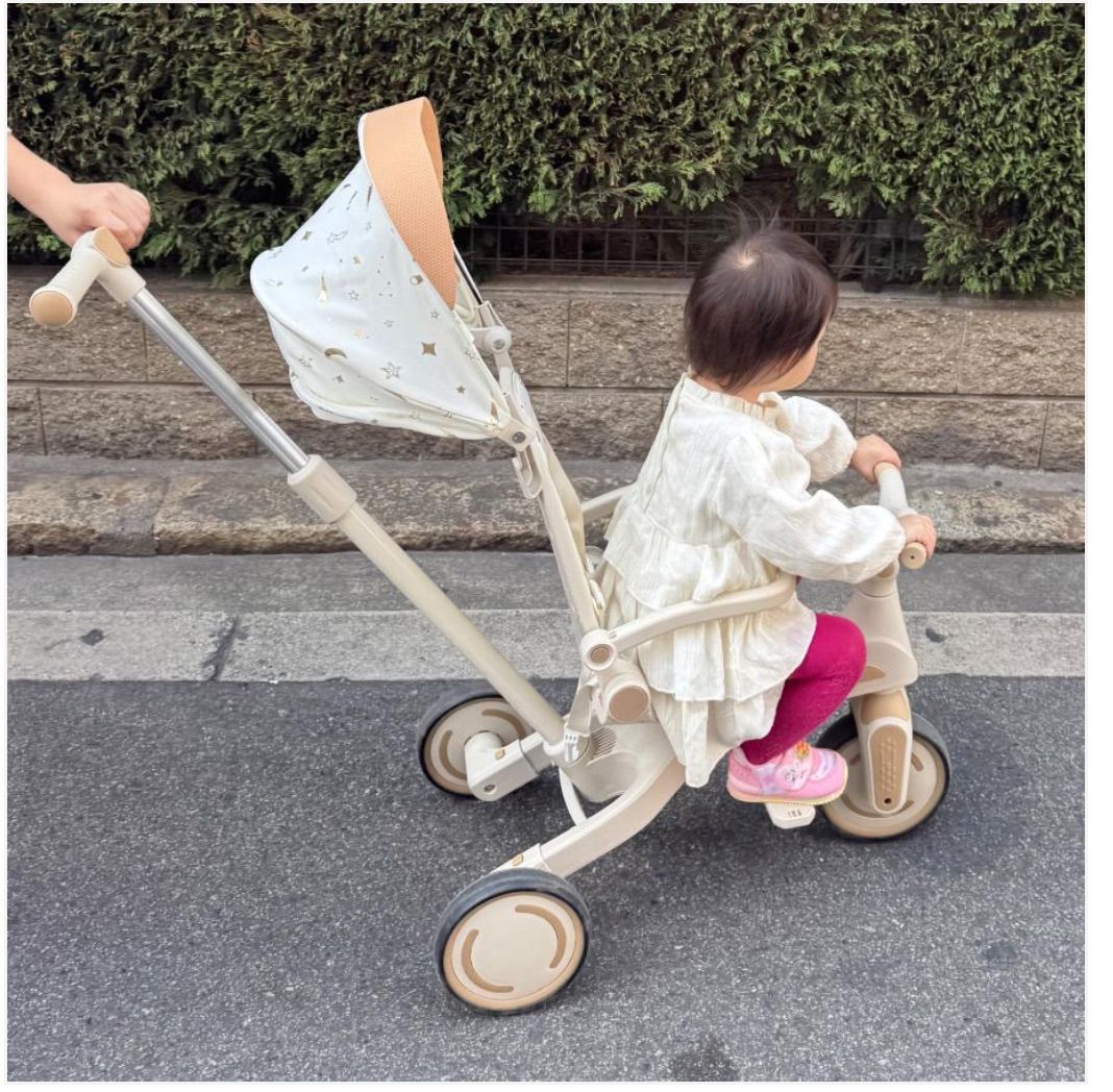 ❤現品限り❤️イエロー 子ども用三輪車 手押し棒付 セーフティーバー付 三輪車 新品】イエロー 黄色 yellow 三輪車 2歳 手押し棒付き 折りたたみ 1歳