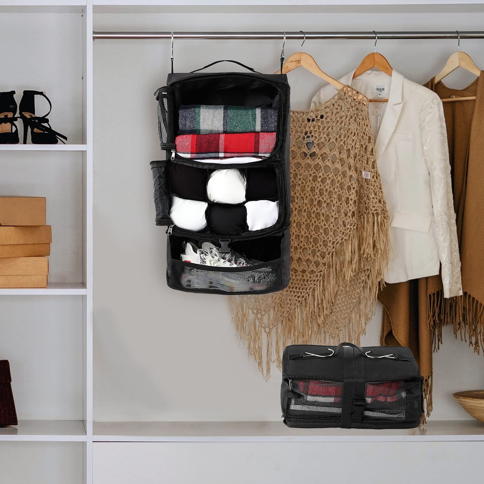 クローゼット吊り下げ収納 インナーバッグ 衣類ラック　XL タビトラ] クローゼット吊り下げ収納 インナーバッグ 衣類ラック 収納