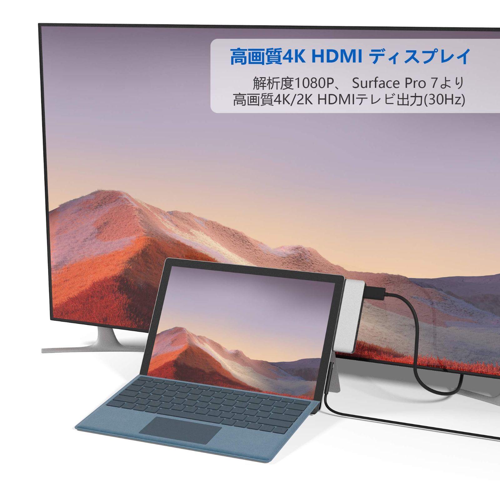 新品・即日発送】Anikks Surface Pro 7 ハブ 6ポート付き 4K@30Hz HDMIポート USB 3.0ポート×2 Type C  ポート×1 SD/Micro SD(TF) カードリーダー高速データ転送 マルチ 6 in 1 アルミニウム - メルカリ