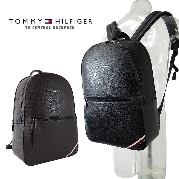 海外限定 TOMMY HILFIGER エコレザーバックパック リュック BAG