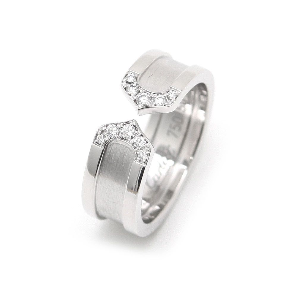 カルティエ C2リング 10号 ホワイトゴールド