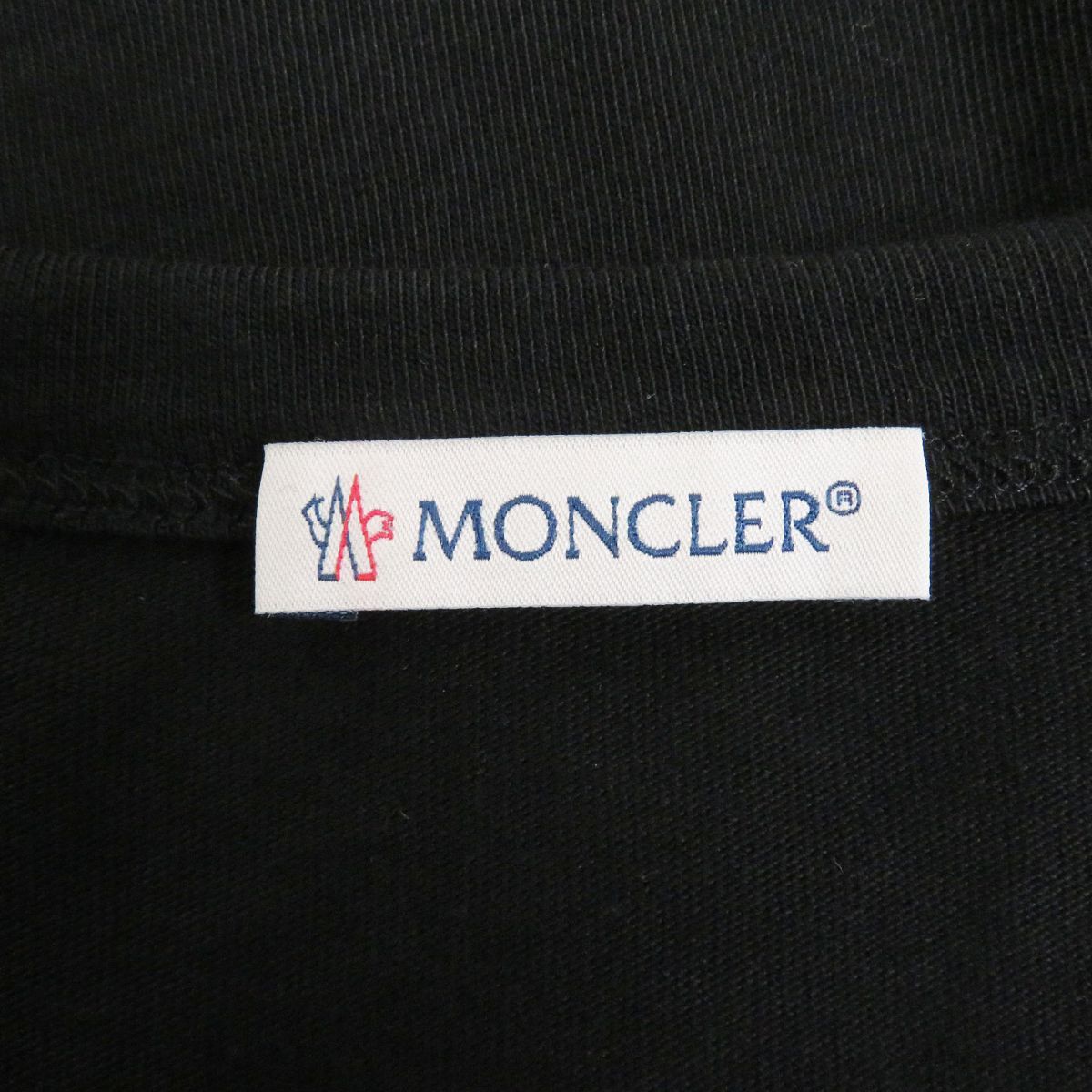 美品□2021年製 MONCLER/モンクレール MAGLIA T-SHIRT ロゴ ベロア