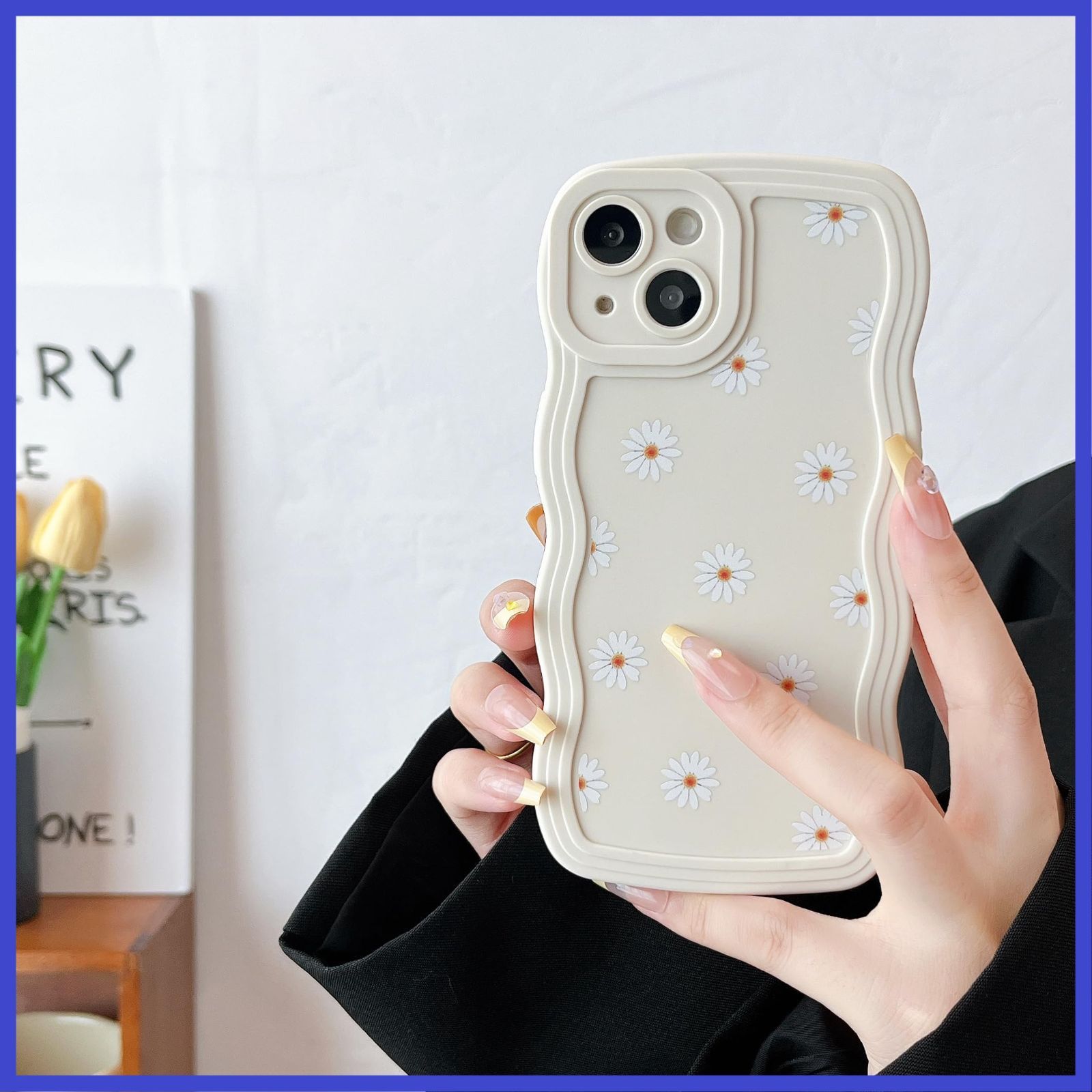 iPhoneケースDAISY【専用になります】 Amazon.co.jp: ZTOFERA iPhone 15 Plus ケース用、波状フレーム
