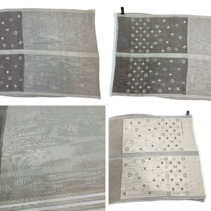 ルイヴィトン LOUIS VUITTON ストール ショール シルク 透け感