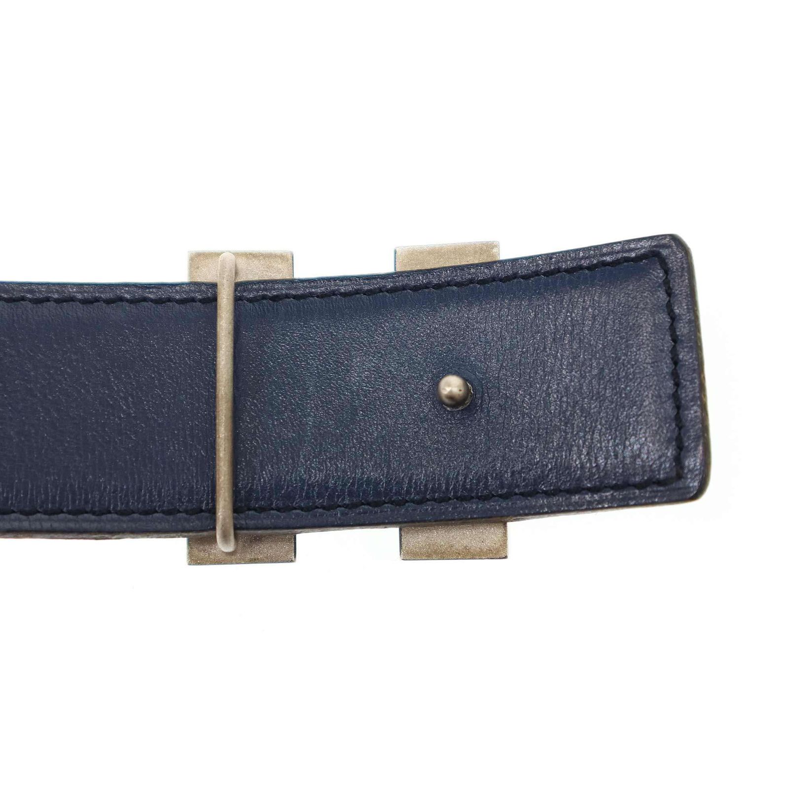 HERMES エルメス コンスタンス Hロゴバックルリバーシブルベルト  ブラック ネイビー 90 HERMES エルメス コンスタンス Hロゴバックルリバーシブルベルト