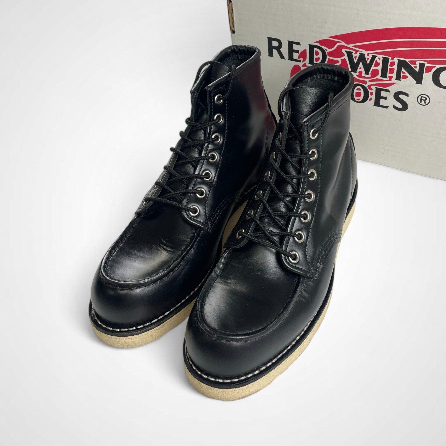 RED WING × FREAK S STORE レッドウィング フリークスストア 別注 6-inch Classic Moc ブラック シャパラル 8848 ガラスレザー SIZE 26cm