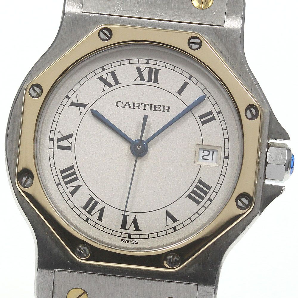 ☆訳あり【CARTIER】カルティエ サントスオクタゴンSM 自動巻き ...