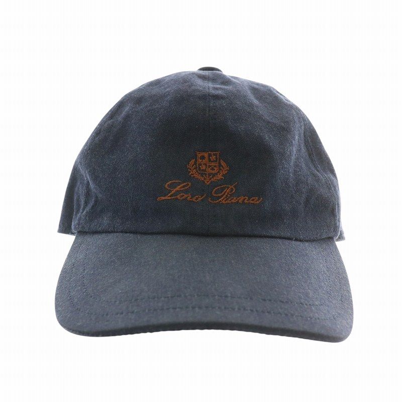 ロロピアーナ Loro Piana 帽子 キャップ コットン ロゴ 刺繍 L