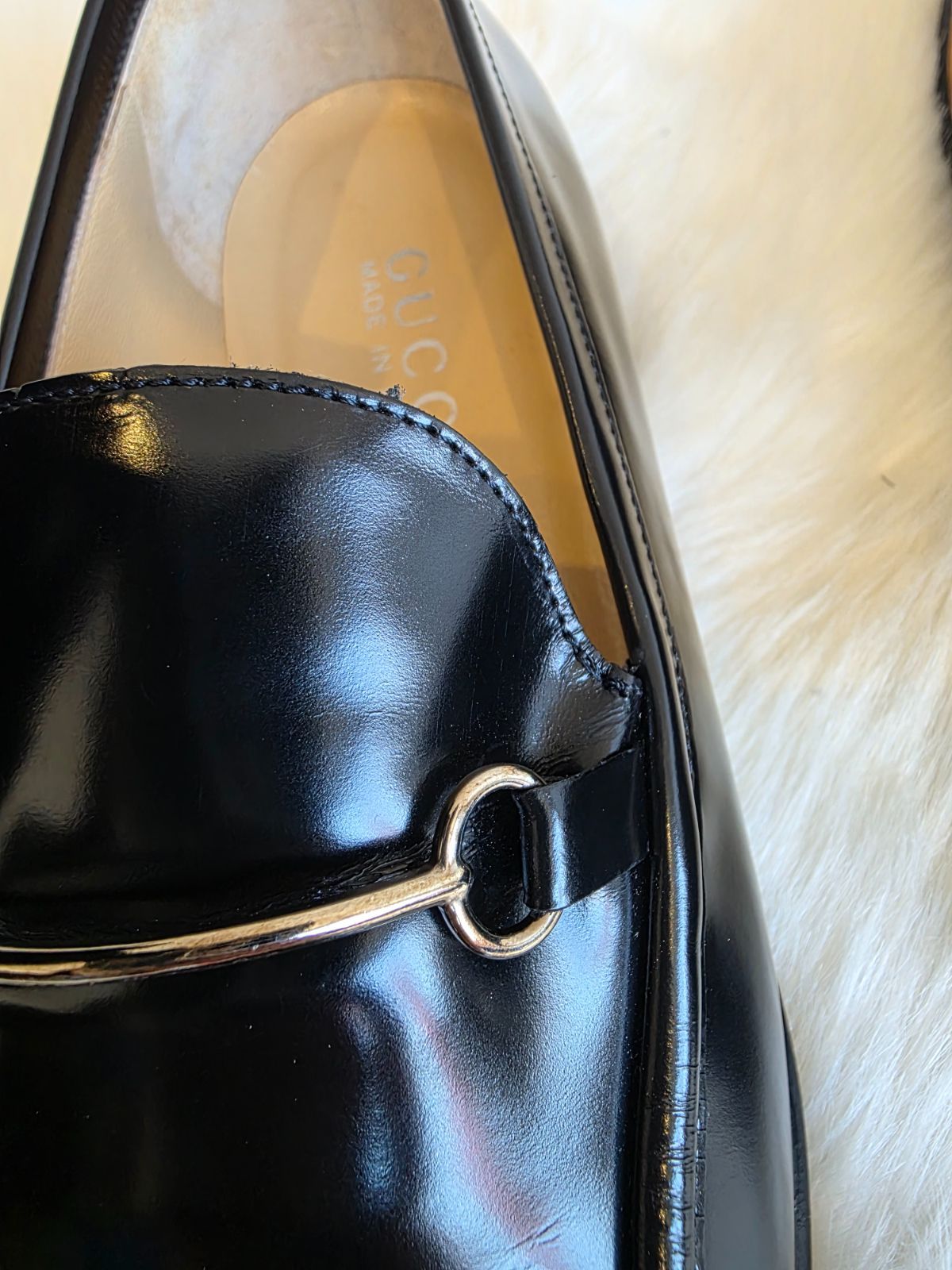 GUCCI　グッチ　ローファー　パンプス　ホースビット　ブラック　約24.0㎝ GUCCI グッチ ホースビット ローファー スクエアトゥ チャンキー