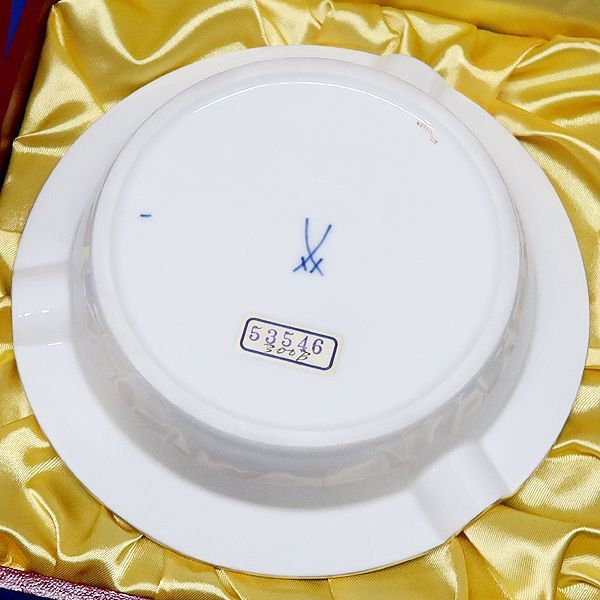 MEISSEN - 希少 未使用 Meissen マイセン インドの華 多彩　双剣マーク 灰皿 ① 希少 未使用 Meissen マイセン インドの華 多彩 双剣マーク 灰皿