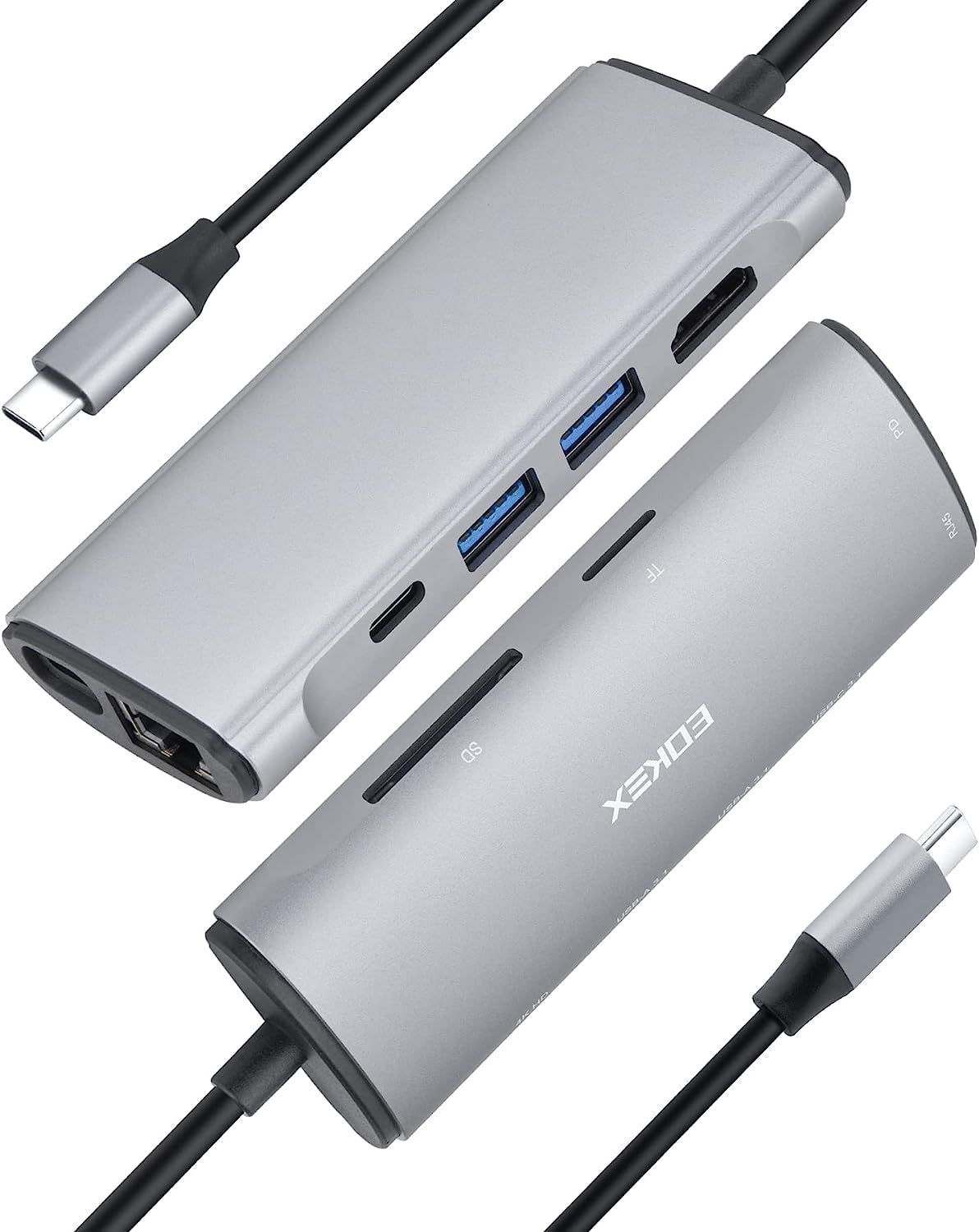 お得，人気 【在庫処分】マルチポート USB USB C C ハブ HDMI、3 アダプター x MacBook USB ラップトップドッキングステーション 3.1、100W 1 PD、RJ45、SD/TF パラ en HP、MacBook 8 Air/Pro、DELL USBハブ