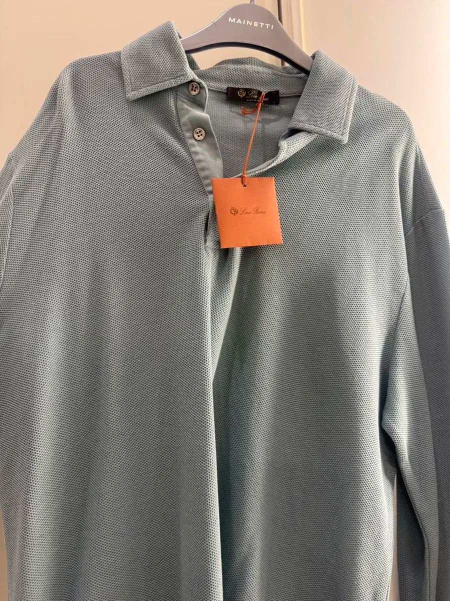 Loro Piana ロロ ピアーナ 男性用ロングスリーブ ポロTシャツ L